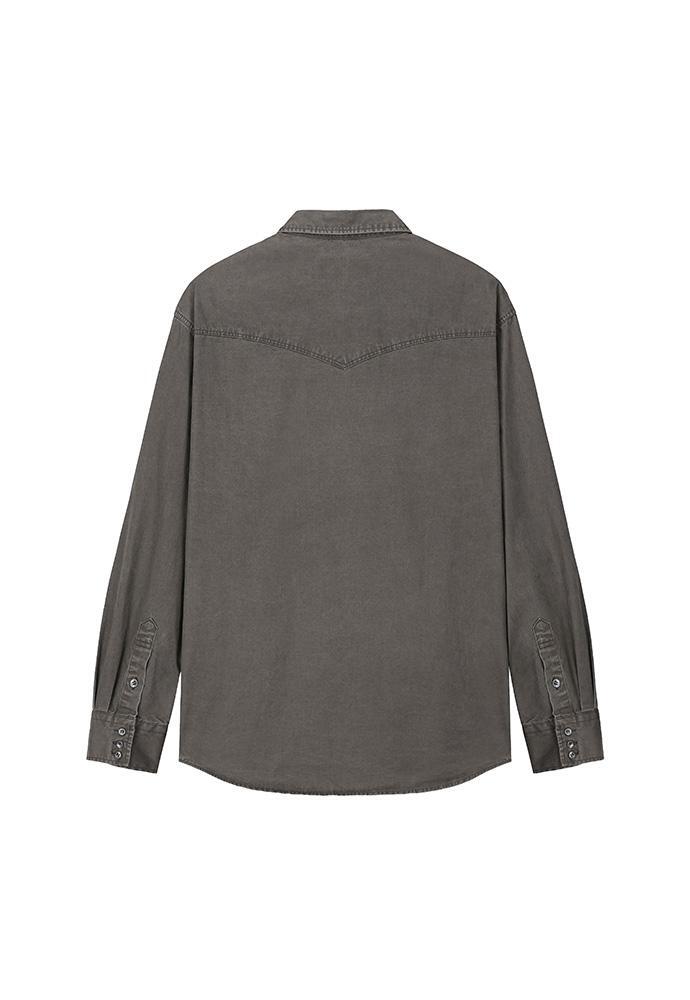 Art if acts - Washed Western Shirt (Moss Grey) product image 8 | TRAB K-Fashion Australia