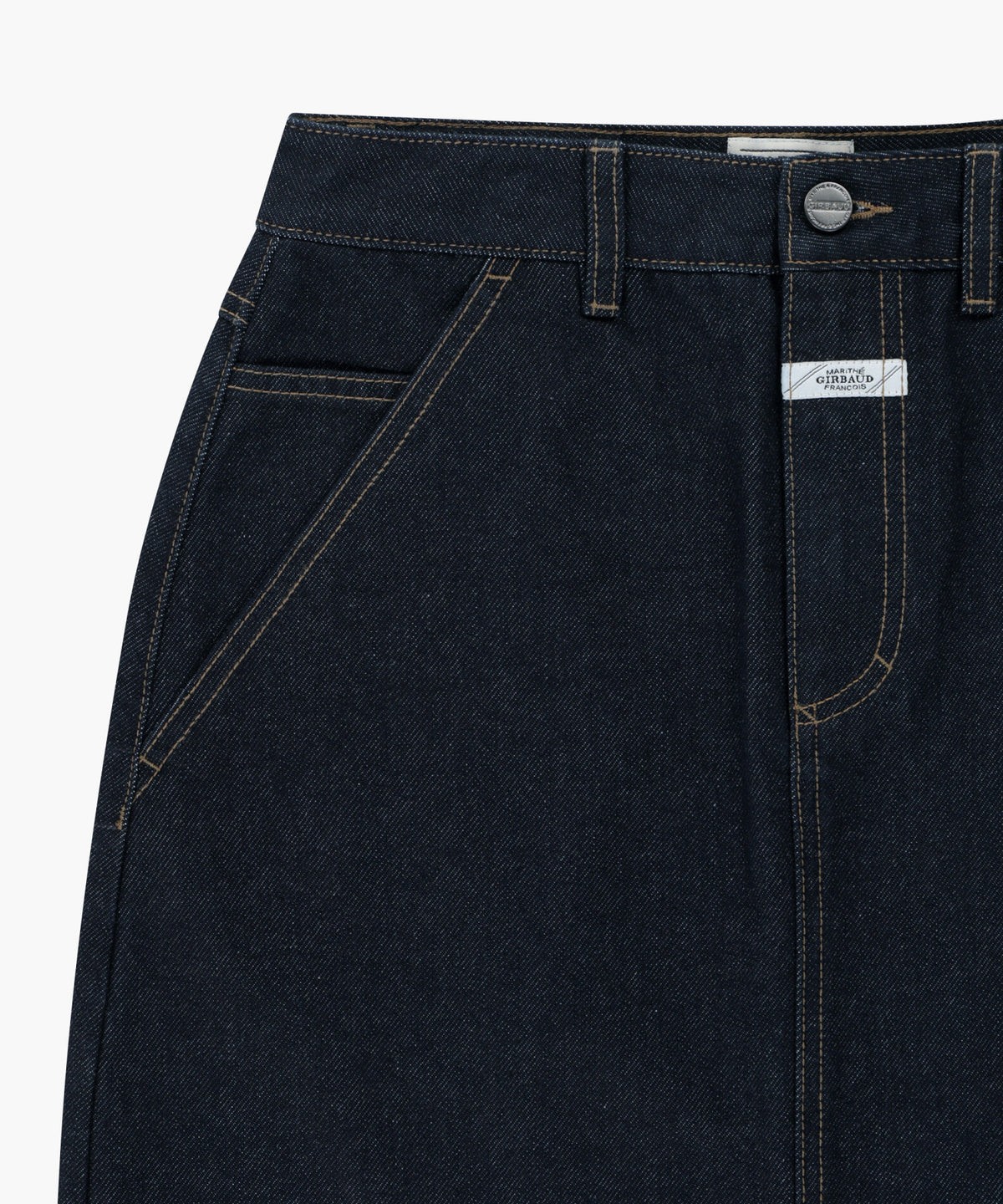 Marithe & Francois Girbaud - [Pre-order – Ships 30 Sep] H-line Denim Skirt (Indigo) product image 4 | TRAB K-Fashion Australia
