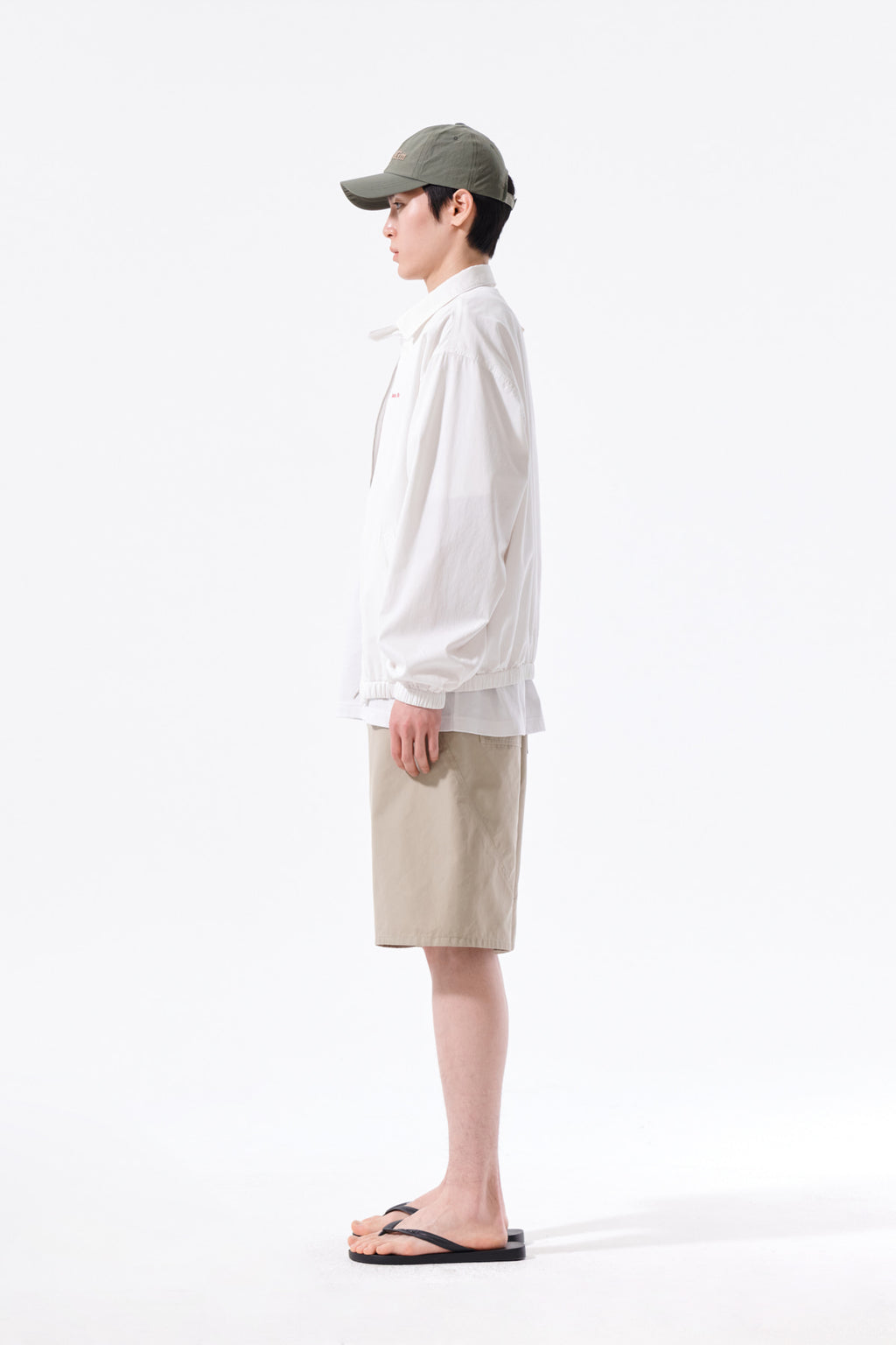 Matin Kim - Small Logo Cotton Zip Up Jumper (White) product image 13 | TRAB K-Fashion Australia