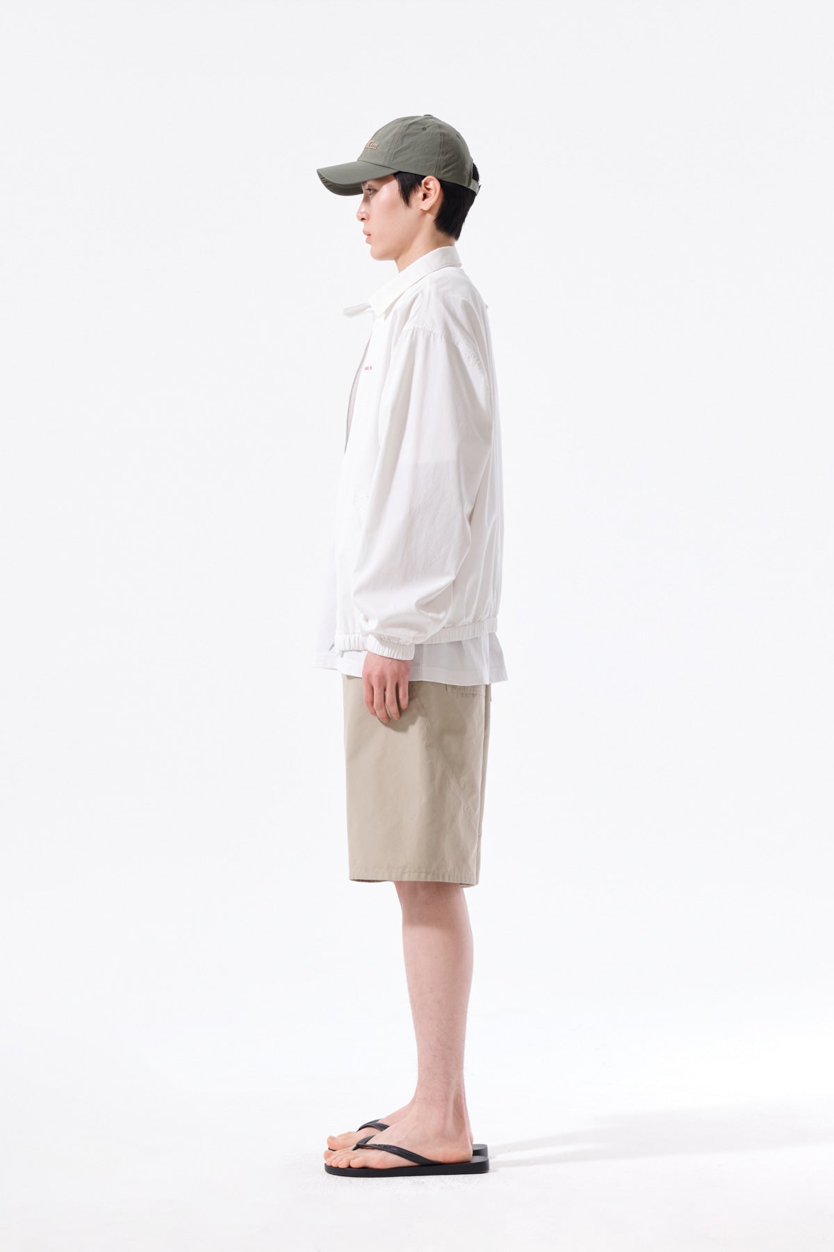 Matin Kim - Small Logo Cotton Zip Up Jumper (White) product image 13 | TRAB K-Fashion Australia