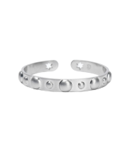 Coyseio - Rounded Stud Bangle Chrome product image 1 | TRAB K-Fashion Australia