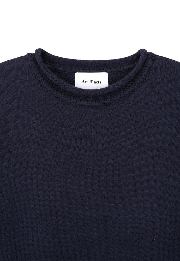 Art if acts - Ribbed Pullover Knit (Dark Navy) product image 9 | TRAB K-Fashion Australia