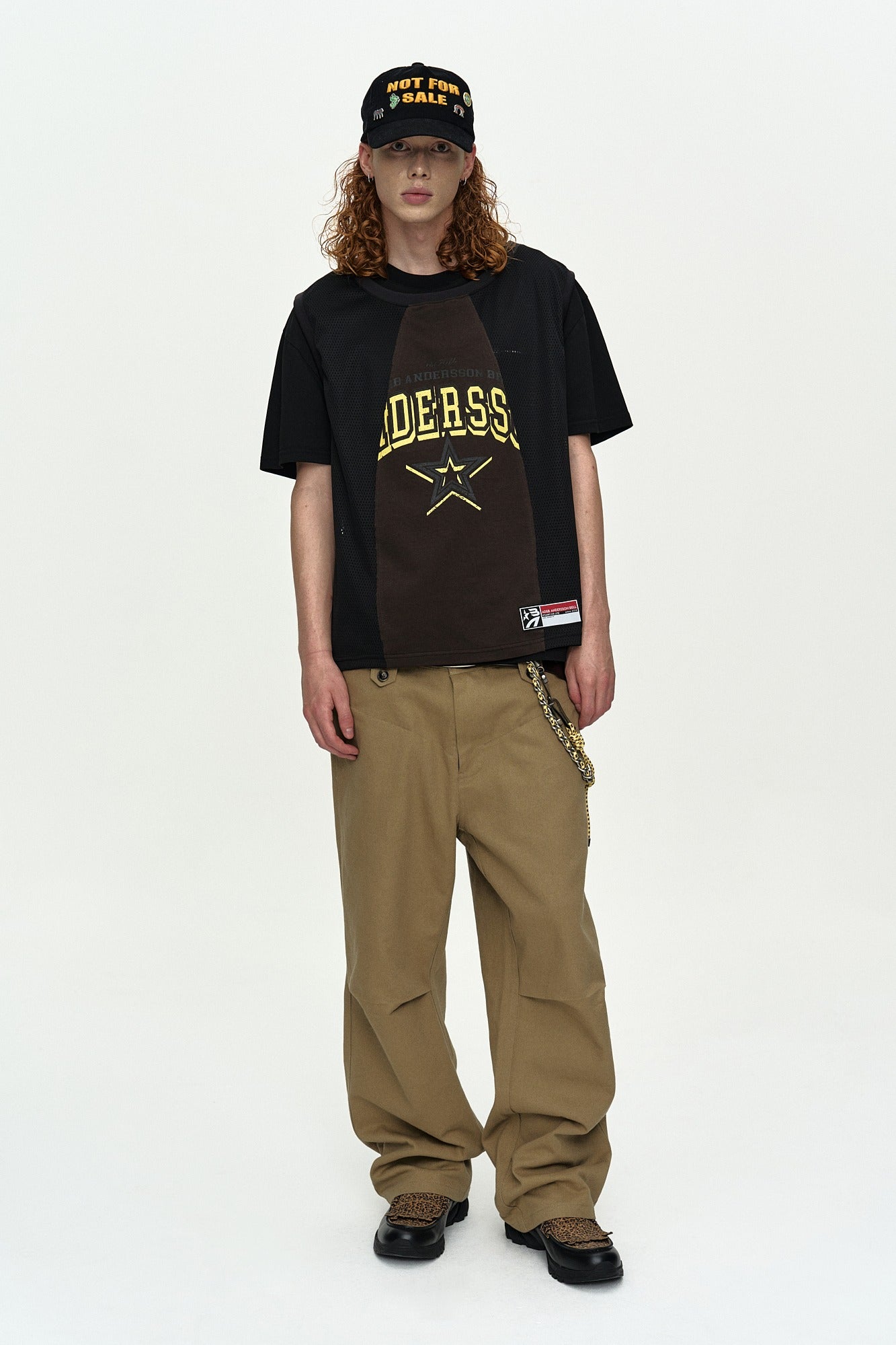 Andersson Bell - Basketball Jersey Layered T-Shirt (Black/Brown) product image 1 | TRAB K-Fashion Australia