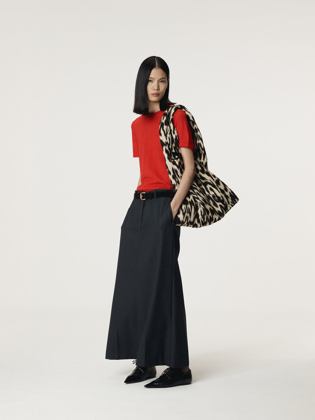 Recto - Sintra Slit Skirt Pants (Charcoal Grey) product image 6 | TRAB K-Fashion Australia