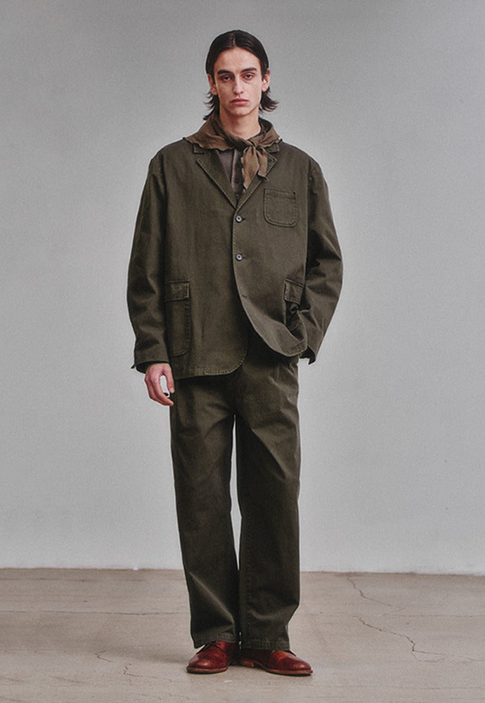 Art if acts - Washed 3 Button Blazer (Olive) product image 1 | TRAB K-Fashion Australia