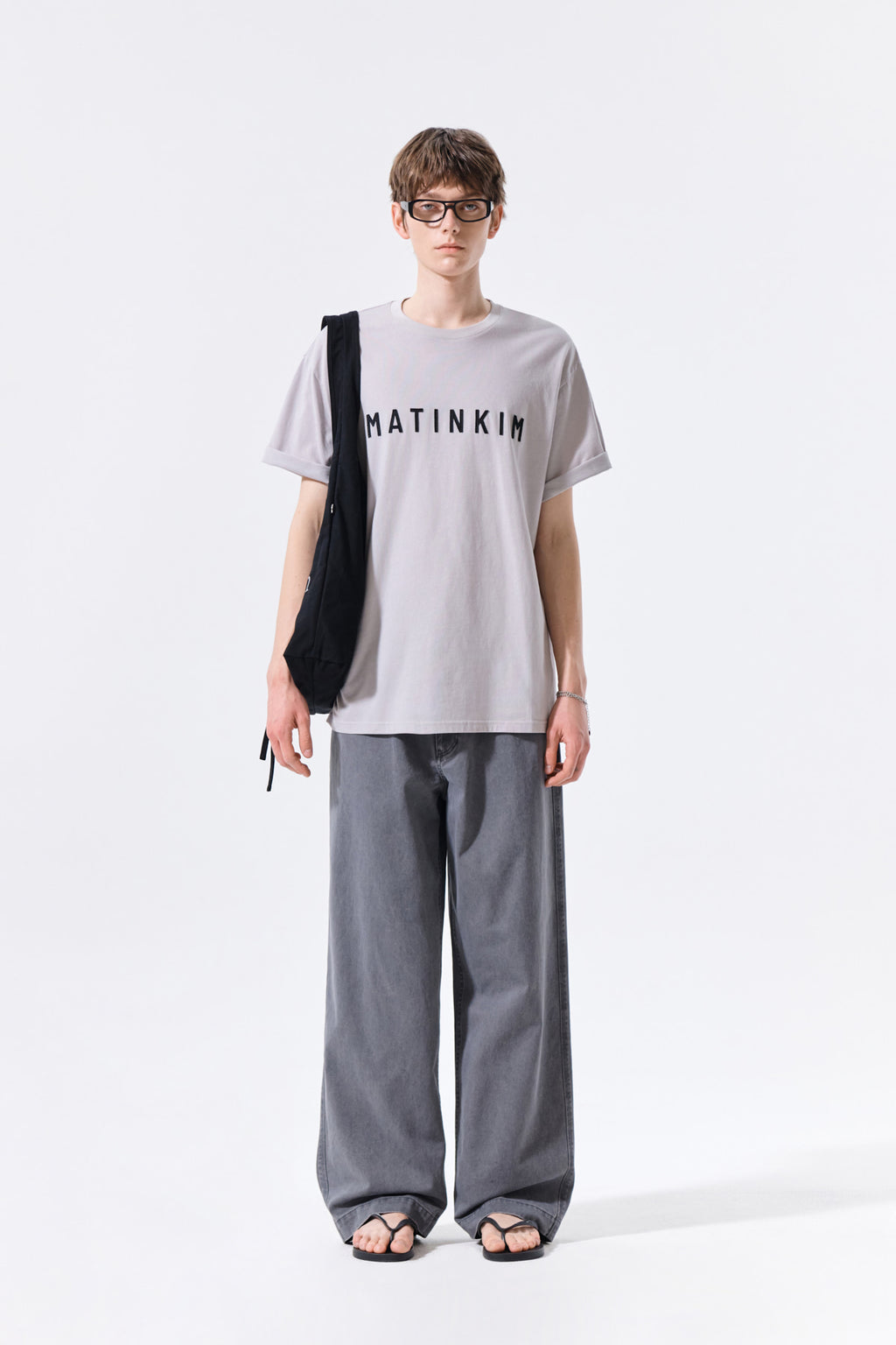 Matin Kim - Side Tab Washed Cotton Pants (Charcoal) product image 6 | TRAB K-Fashion Australia
