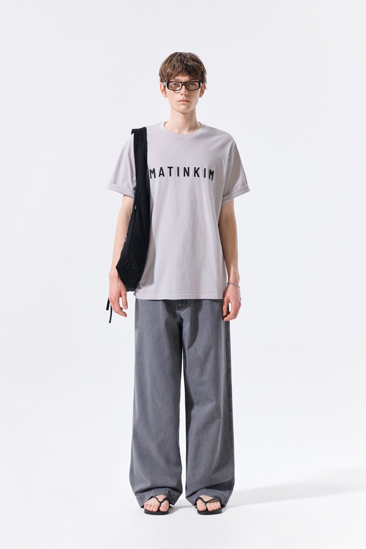 Matin Kim - Side Tab Washed Cotton Pants (Charcoal) product image 6 | TRAB K-Fashion Australia
