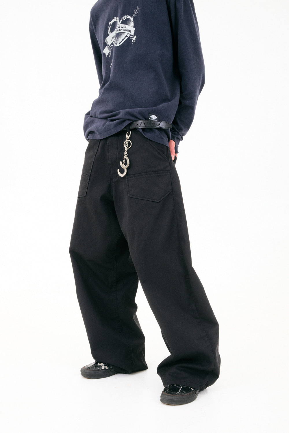 Hatchingroom - Wide Curve Carpenter Pants (Black) product image 14 | TRAB K-Fashion Australia