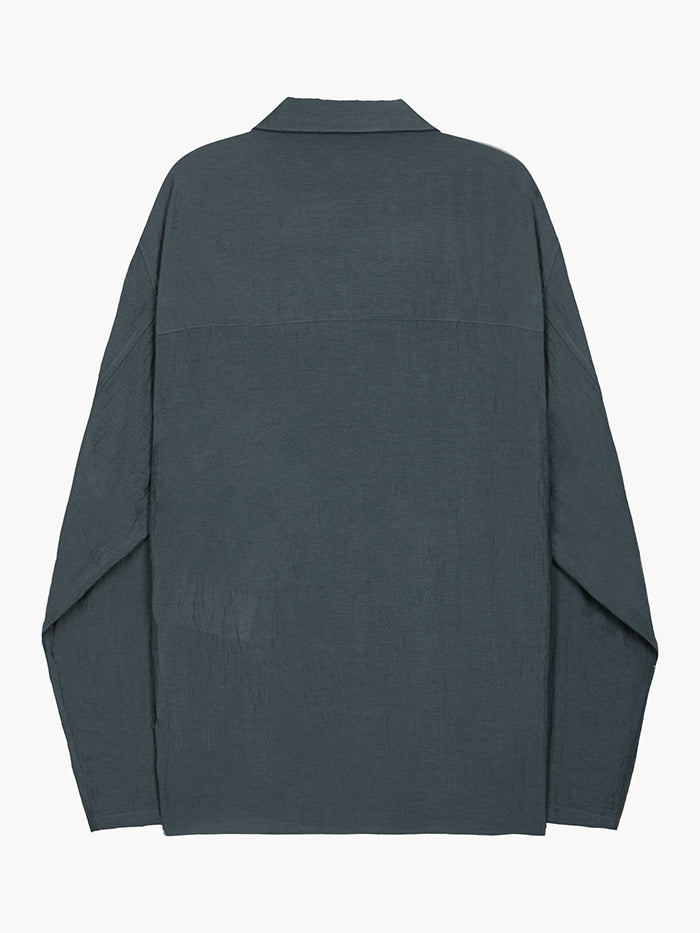 Jiyong Kim - Layered Zip-Up Shirt (Navy) product image 10 | TRAB K-Fashion Australia