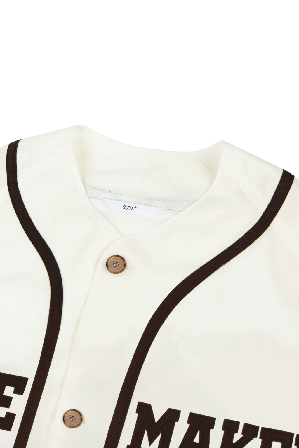 STU - Seersucker Baseball Shirt (Ivory) product image 18 | TRAB K-Fashion Australia