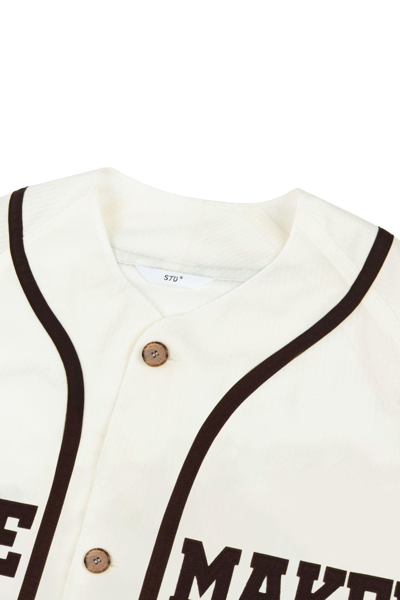 STU - Seersucker Baseball Shirt (Ivory) product image 18 | TRAB K-Fashion Australia