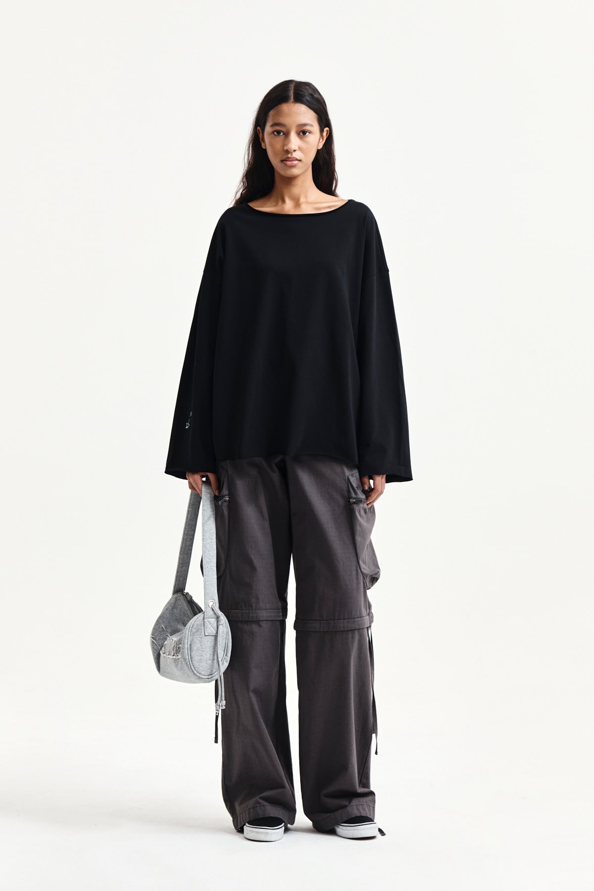Matin Kim - Detachable Cargo Pants (Charcoal) product image 8 | TRAB K-Fashion Australia