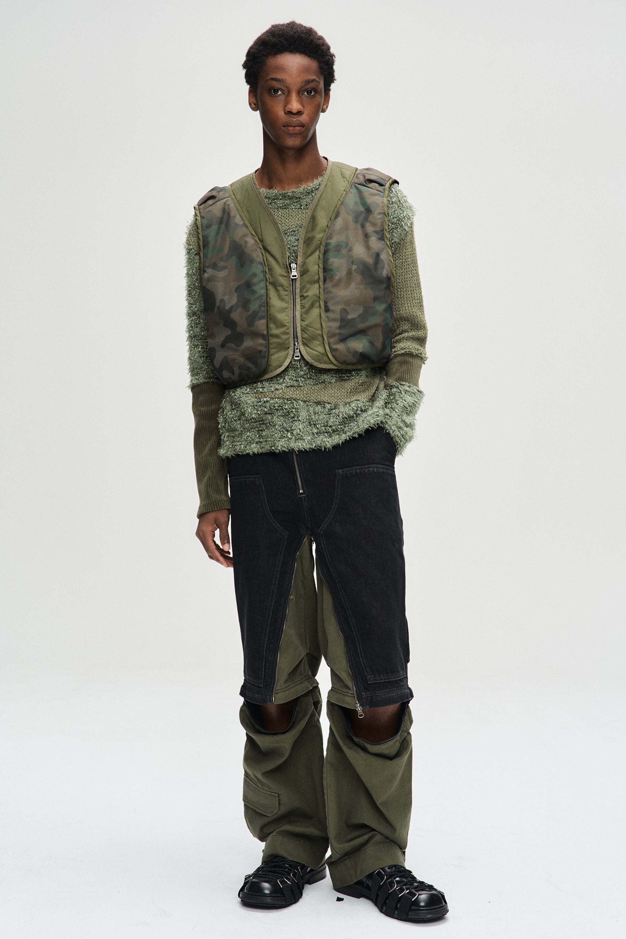 Andersson Bell - Ghillie Color Block Sweater (Khaki) product image 4 | TRAB K-Fashion Australia