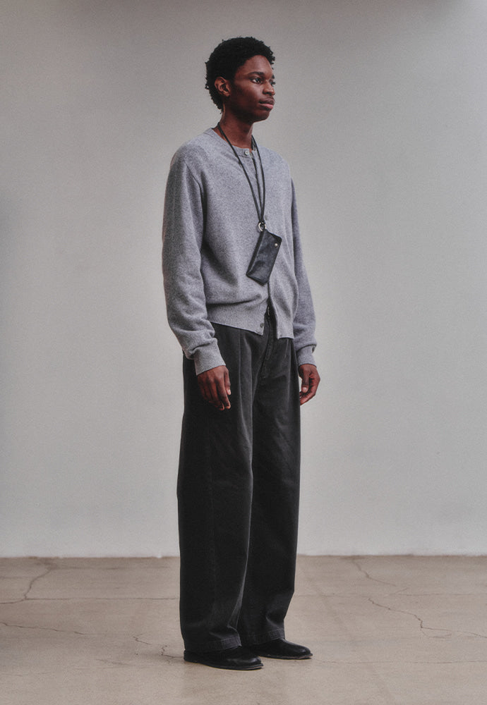 Art if acts - Wholegarment Round Neck Cardigan (Steel Grey) product image 3 | TRAB K-Fashion Australia