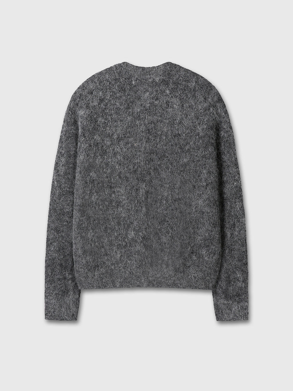 Tonywack - Wool And Mohair Ribbed Mesh Cardigan (Melange Grey) product image 8 | TRAB K-Fashion Australia