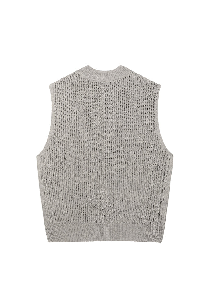 Art if acts - Plain Knit Vest (Light Grey) product image 5 | TRAB K-Fashion Australia