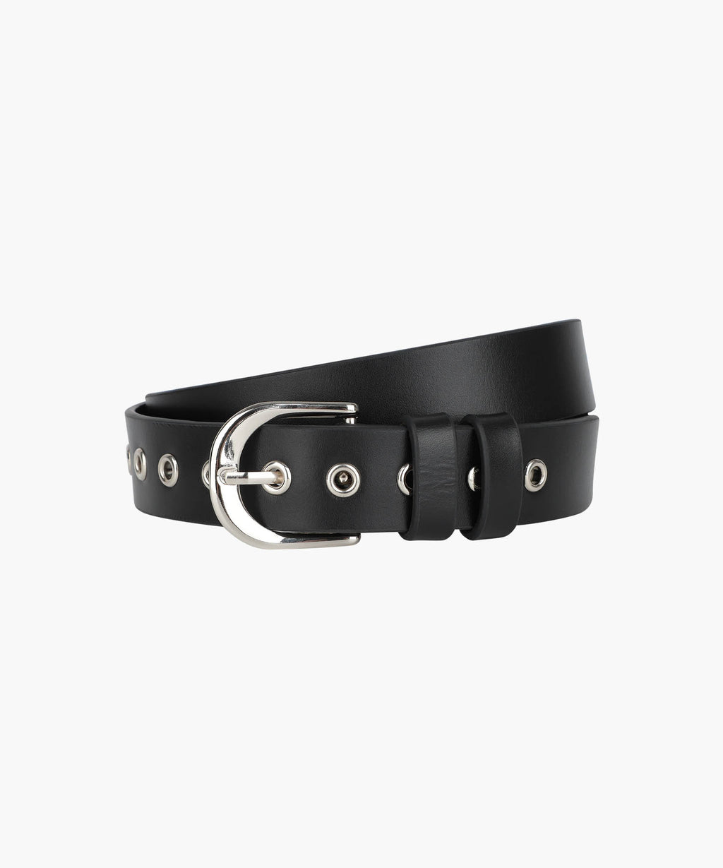 Marithe & Francois Girbaud - Eyelet Buckle Belt (Black) product image 1 | TRAB K-Fashion Australia