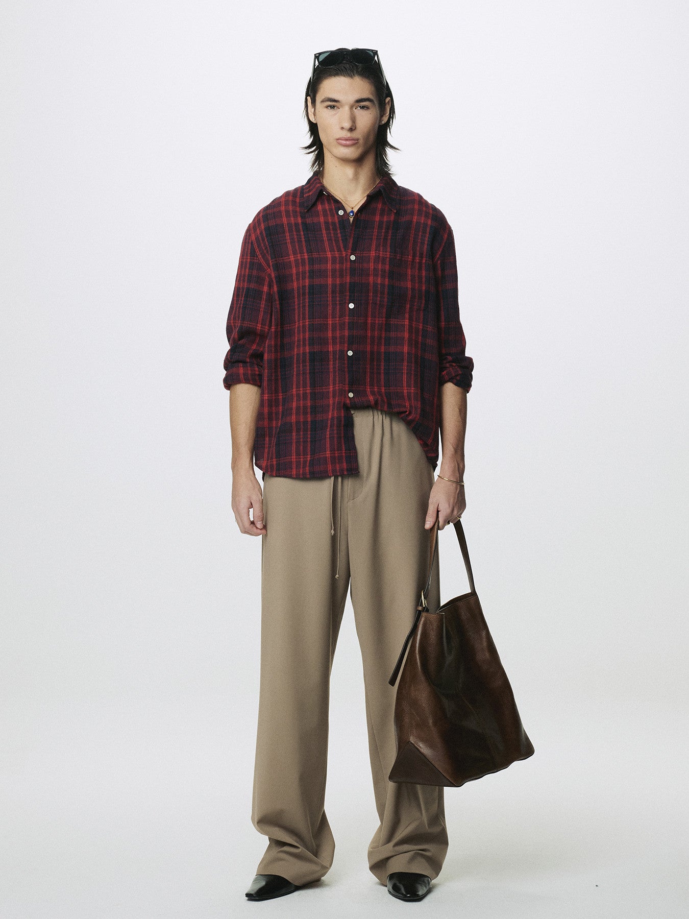 Tonywack - Tropical Wool Drawstring Pants (Beige) product image 3 | TRAB K-Fashion Australia