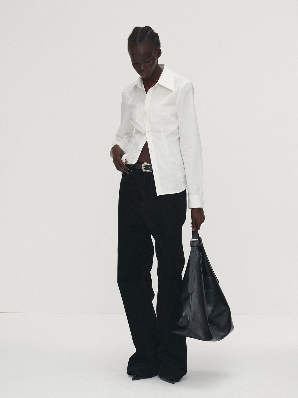 Tonywack - Elasticated Cotton Slim-Fit Shirt (Off White) product image 3 | TRAB K-Fashion Australia