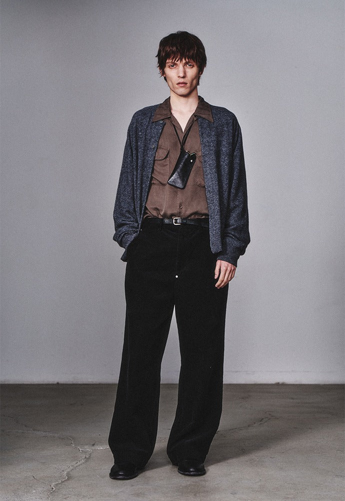 Art if acts - Wholegarment Round Neck Cardigan (Charcoal) product image 1 | TRAB K-Fashion Australia