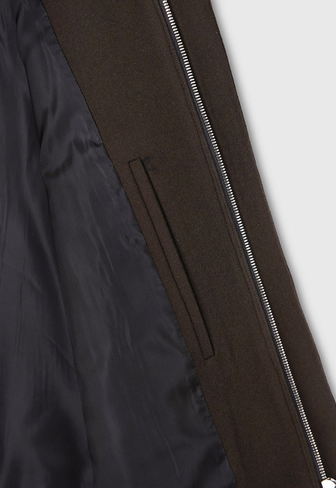Tonywack - Virgin Wool Cropped Blouson Jacket (Dark Brown) product image 13 | TRAB K-Fashion Australia