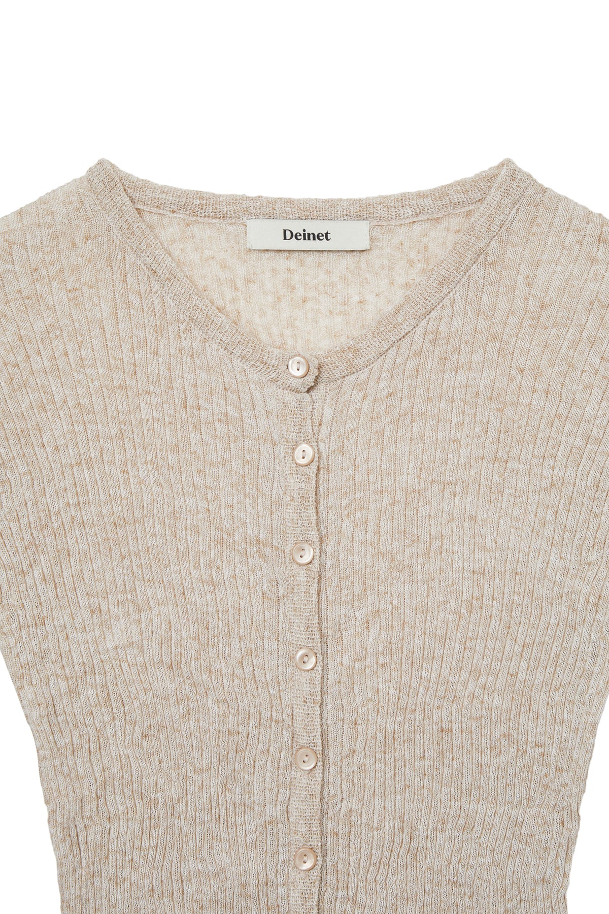Deinet - Button Point Pleats Cardigan (Beige) product image 3 | TRAB K-Fashion Australia