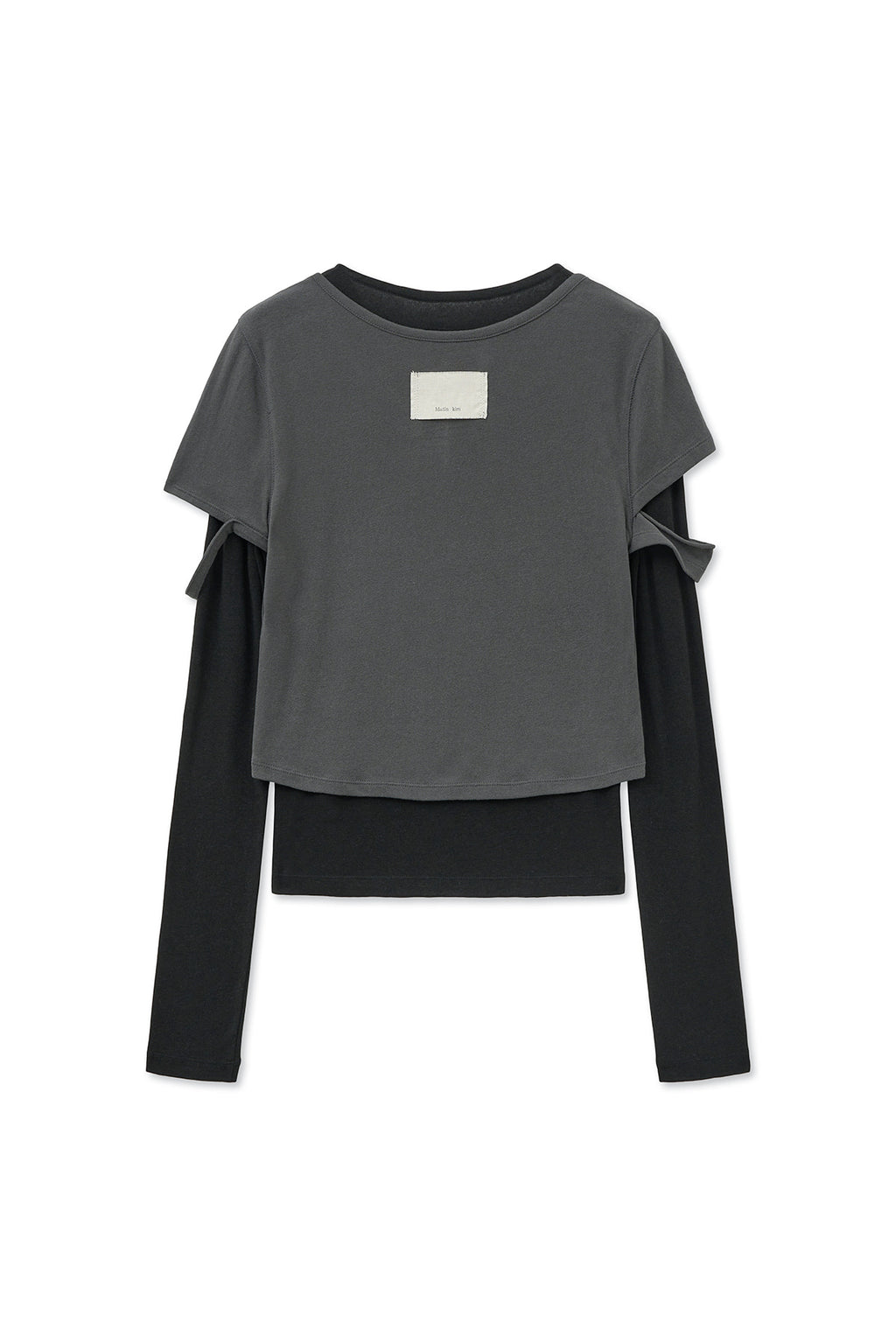 Matin Kim - Layered Point Slim Top (Charcoal) product image 2 | TRAB K-Fashion Australia