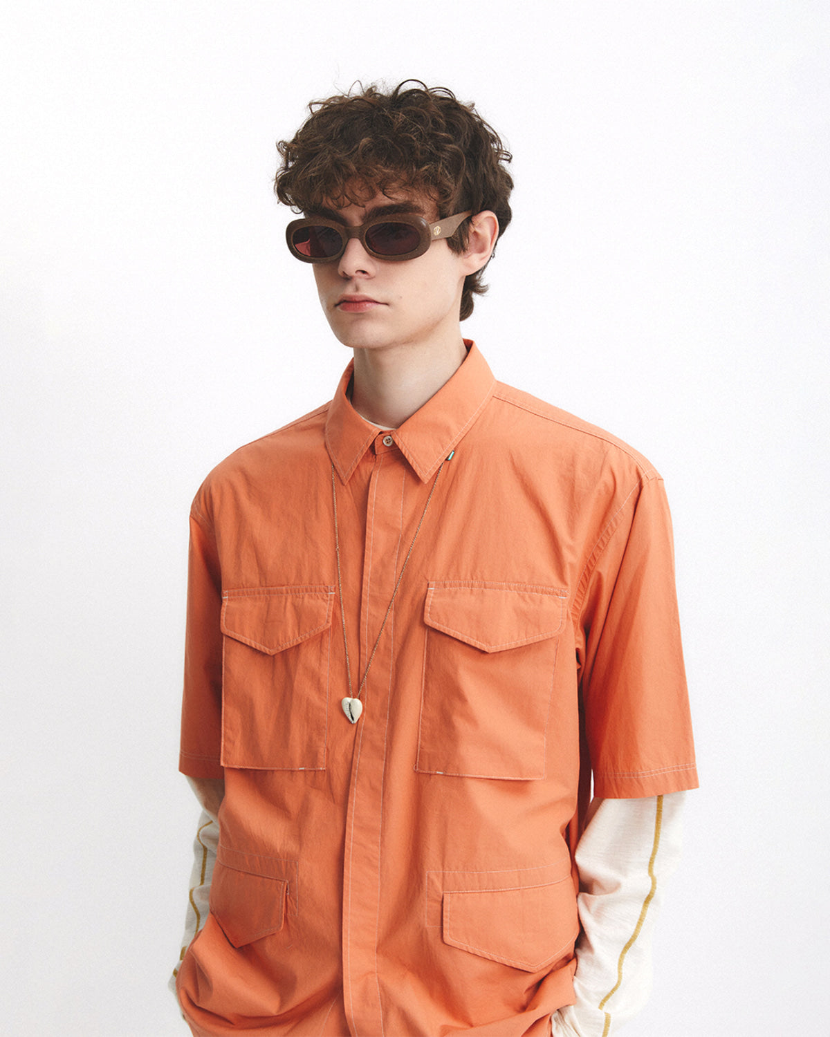 Eastlogue - M-65 Half Shirts (Orange) product image 3 | TRAB K-Fashion Australia