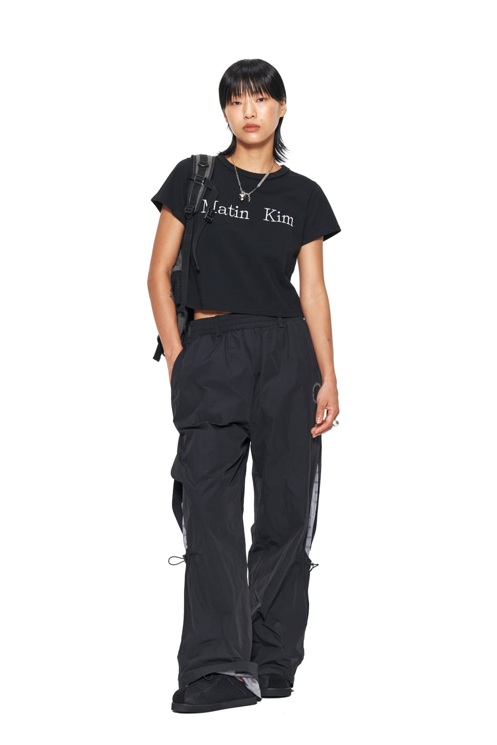 Matin Kim - Logo Crop Top (Black) product image 8 | TRAB K-Fashion Australia