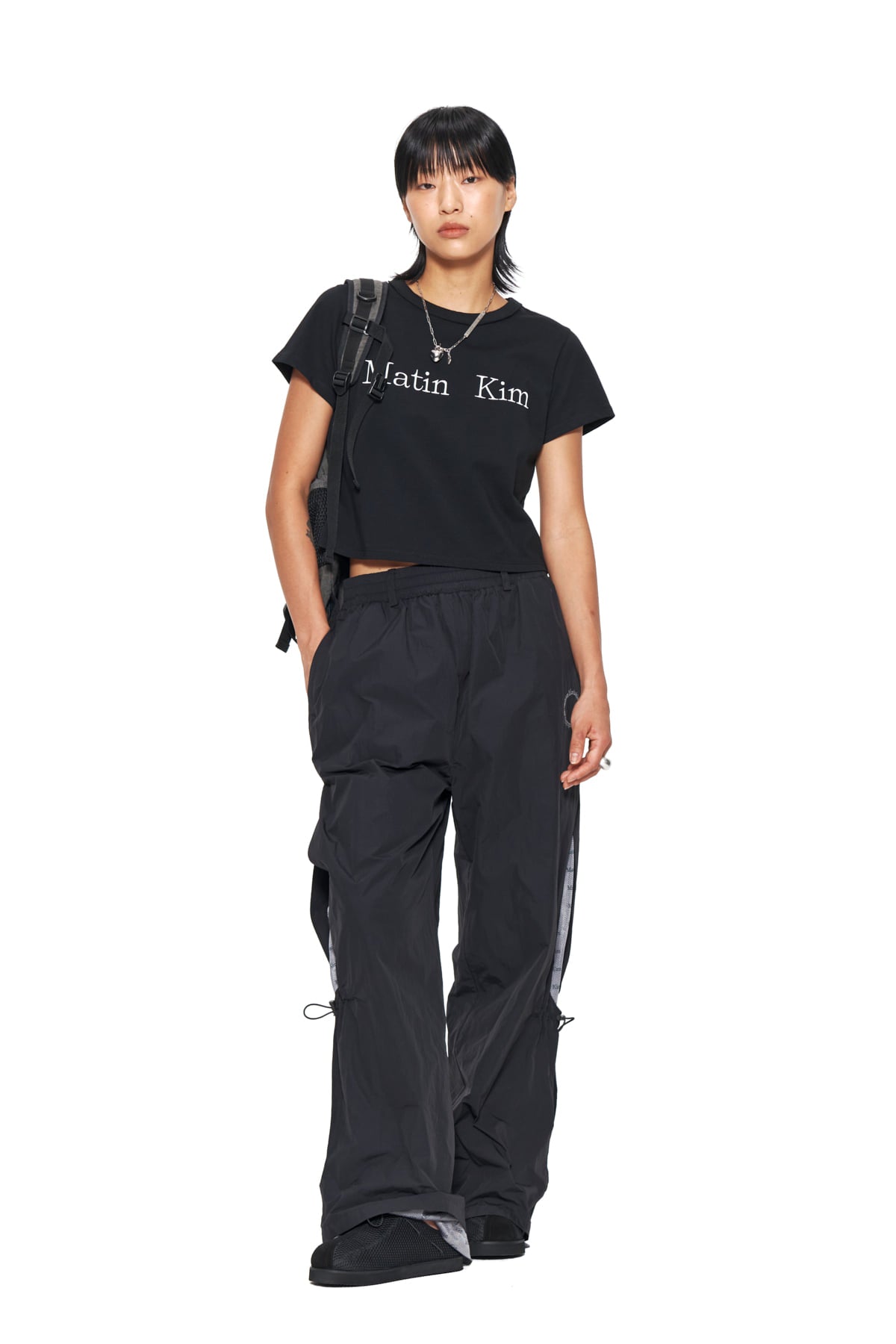 Matin Kim - Logo Crop Top (Black) product image 8 | TRAB K-Fashion Australia