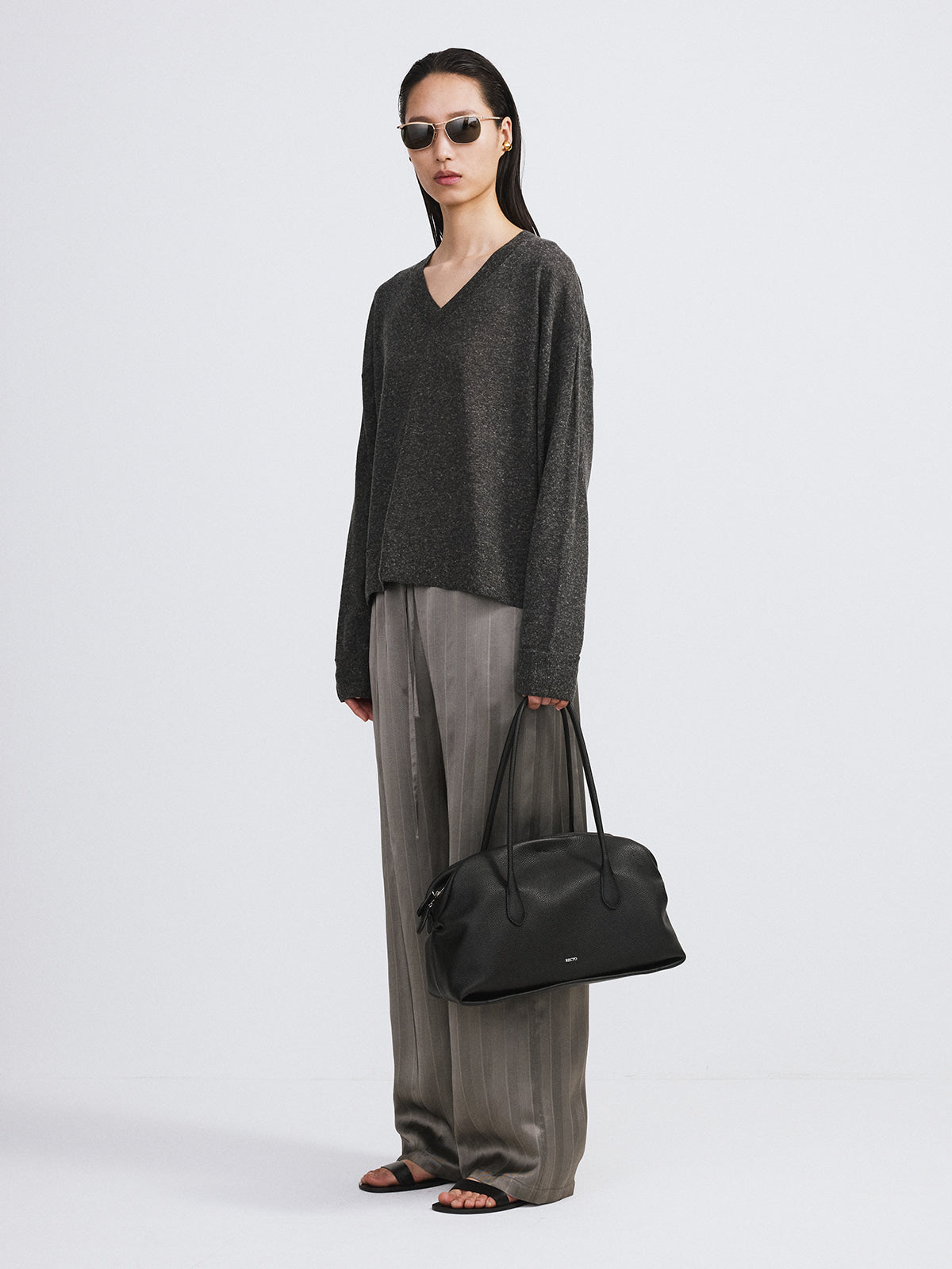 Recto - Silky Lounge Pants (Midnight Grey) product image 2 | TRAB K-Fashion Australia