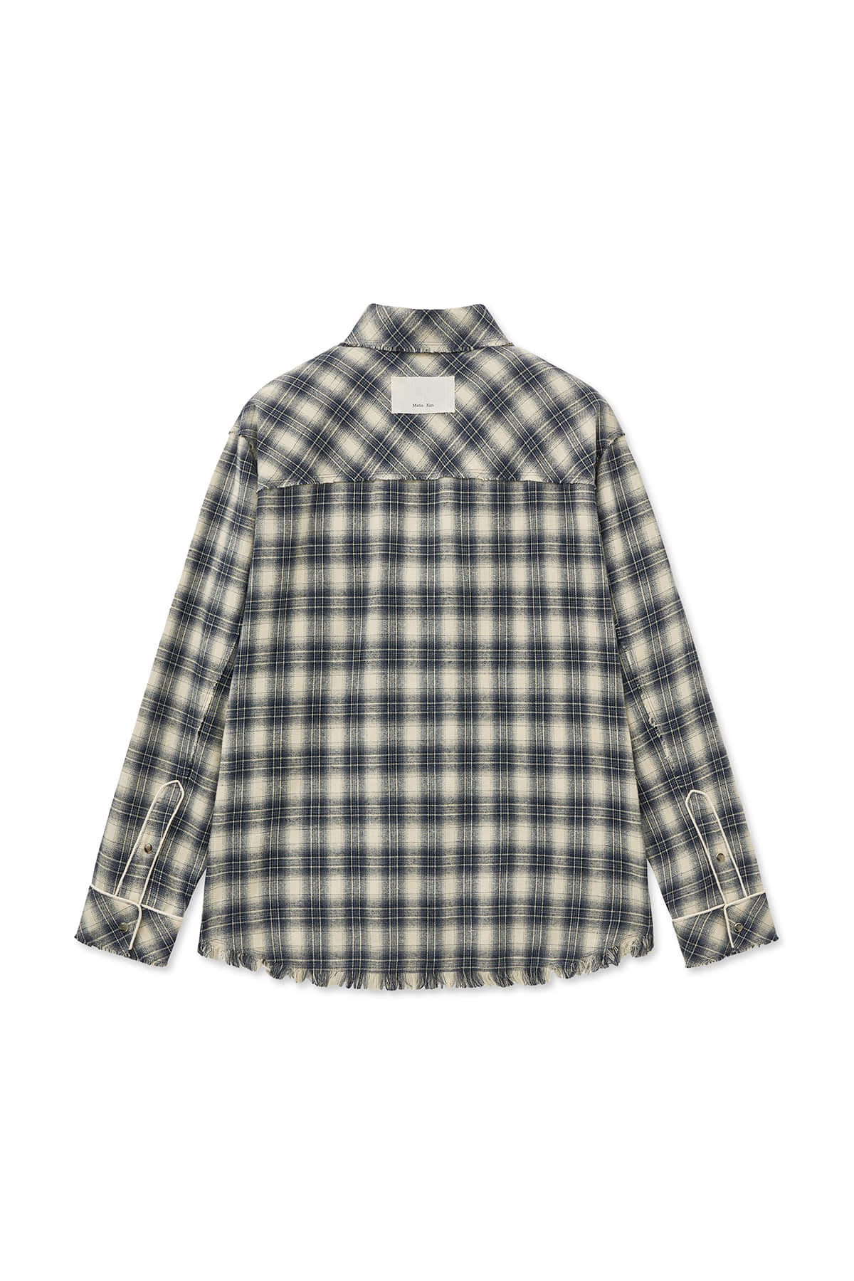 Matin Kim - Check Flannel Pocket Shirt (Navy) product image 2 | TRAB K-Fashion Australia