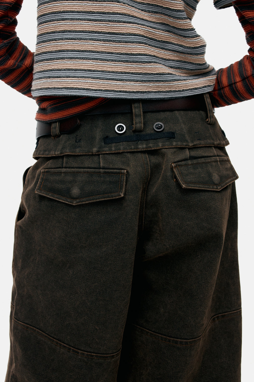 Andersson Bell - Folded Work Pants (Brown) product image 5 | TRAB K-Fashion Australia