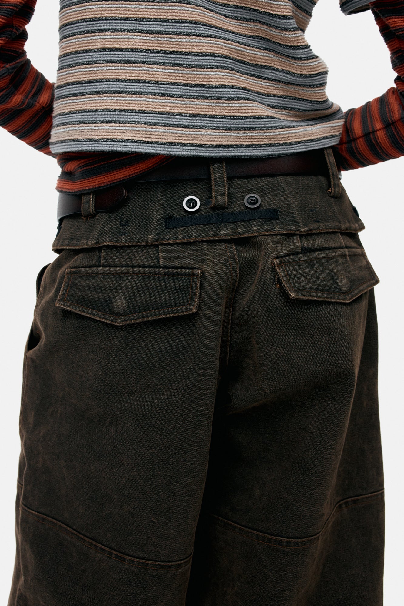 Andersson Bell - Folded Work Pants (Brown) product image 5 | TRAB K-Fashion Australia