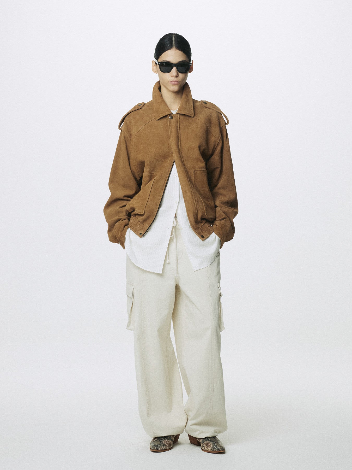 Tonywack - Goat Suede Bomber Jacket (Camel) product image 2 | TRAB K-Fashion Australia