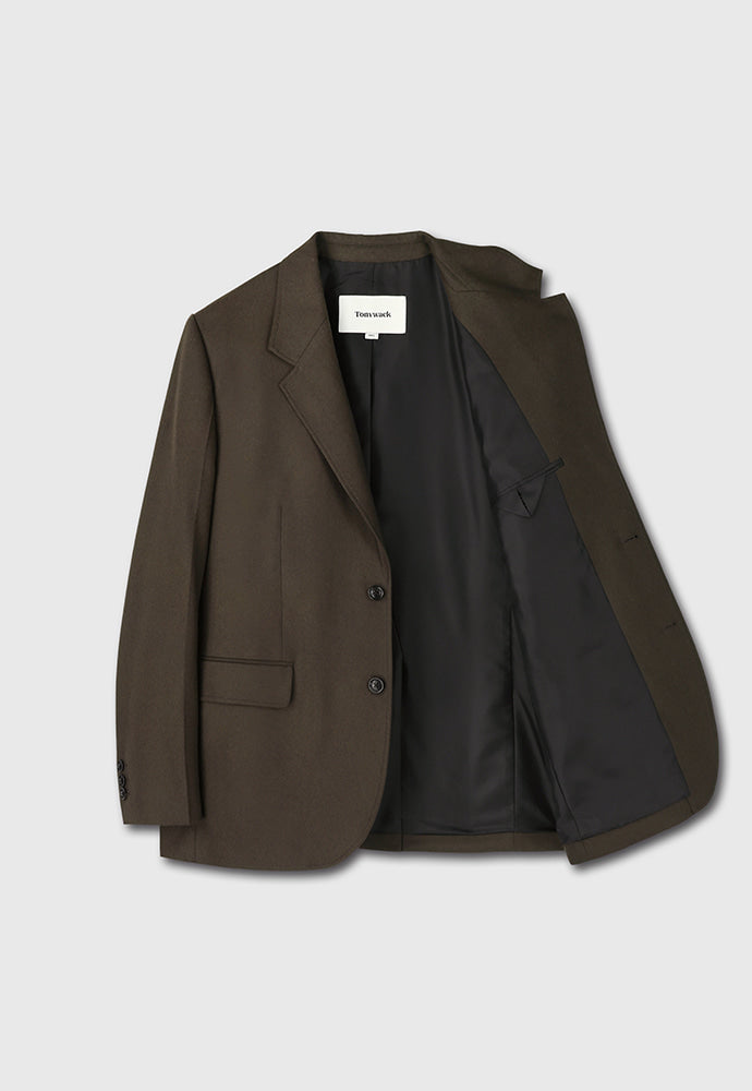 Tonywack - Wool And Cashmere Tailored Blazer (Taupe Brown) product image 8 | TRAB K-Fashion Australia