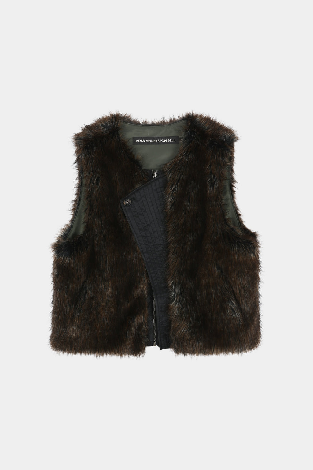 Andersson Bell - Unisex Curved Placket Reversible Vest (Brown/Khaki) product image 12 | TRAB K-Fashion Australia