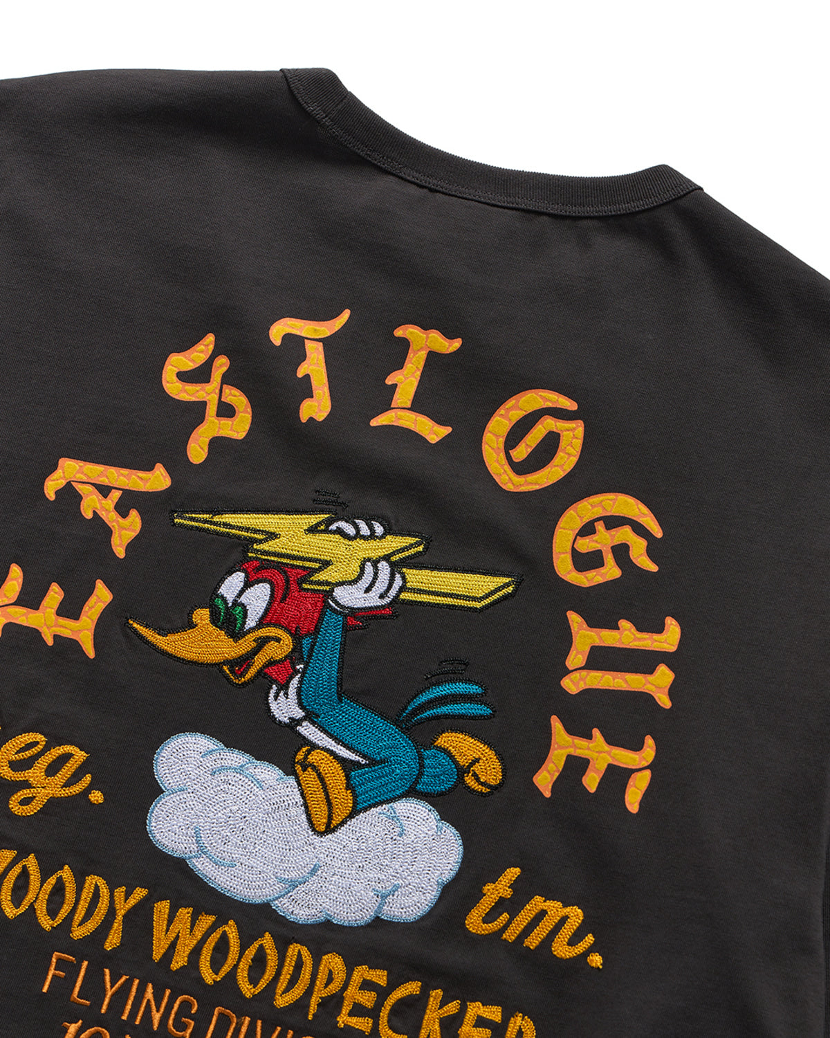 Eastlogue - Flocking And Embroidered Woody L.s T-shirts (Black) product image 4 | TRAB K-Fashion Australia