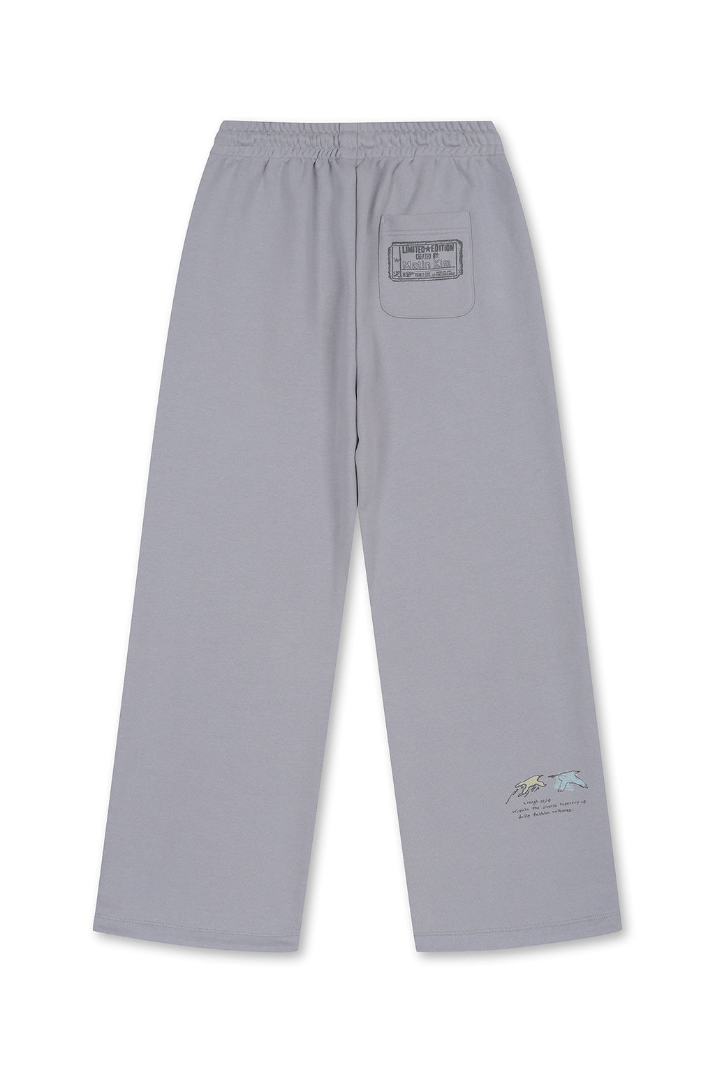Matin Kim - Graffiti Artwork Sweatpants (Smoke Blue) product image 2 | TRAB K-Fashion Australia