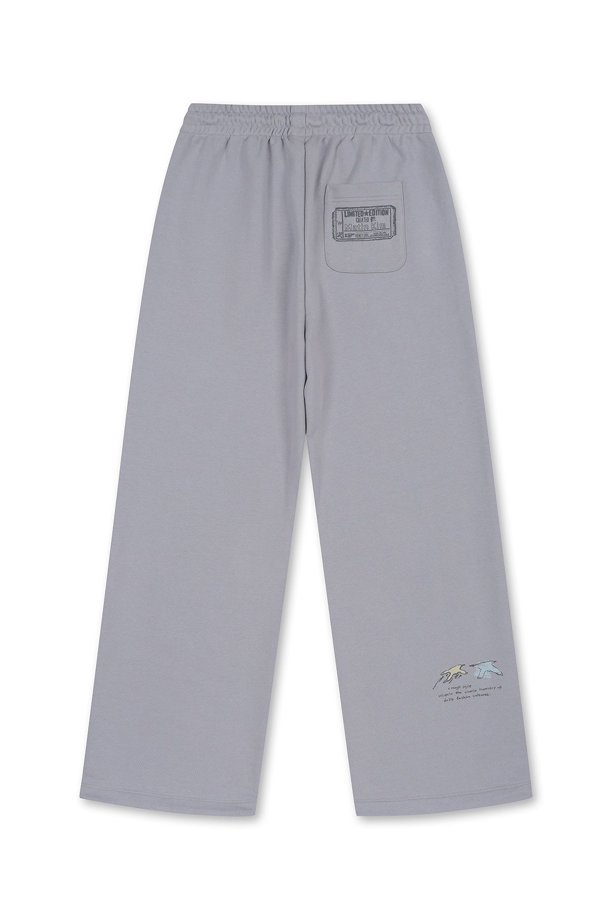Matin Kim - Graffiti Artwork Sweatpants (Smoke Blue) product image 2 | TRAB K-Fashion Australia