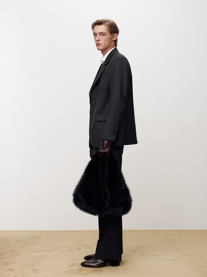 Tonywack - Virgin Wool Stripe Tailored Blazer (Grey/Black) product image 2 | TRAB K-Fashion Australia