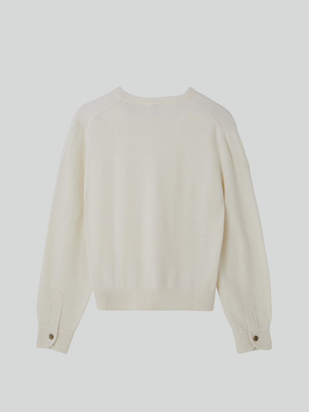 Recto - Shirt Cuffs Detail Knit Top (Cream) product image 11 | TRAB K-Fashion Australia