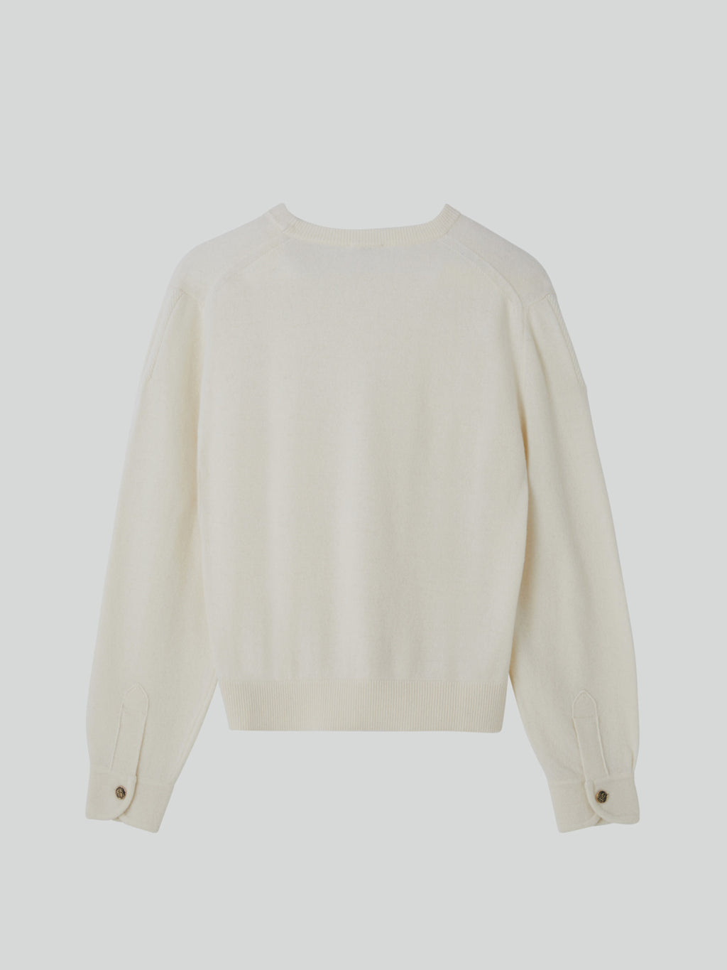 Recto - Shirt Cuffs Detail Knit Top (Cream) product image 11 | TRAB K-Fashion Australia