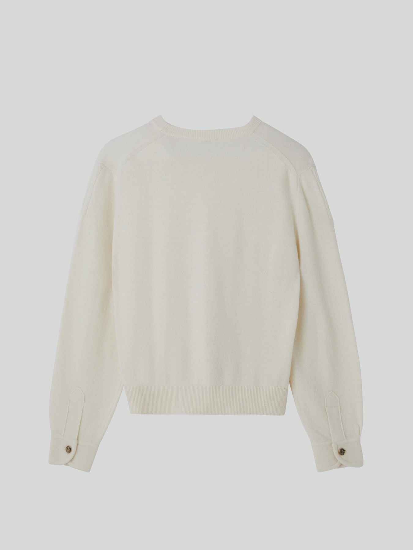 Recto - Shirt Cuffs Detail Knit Top (Cream) product image 11 | TRAB K-Fashion Australia