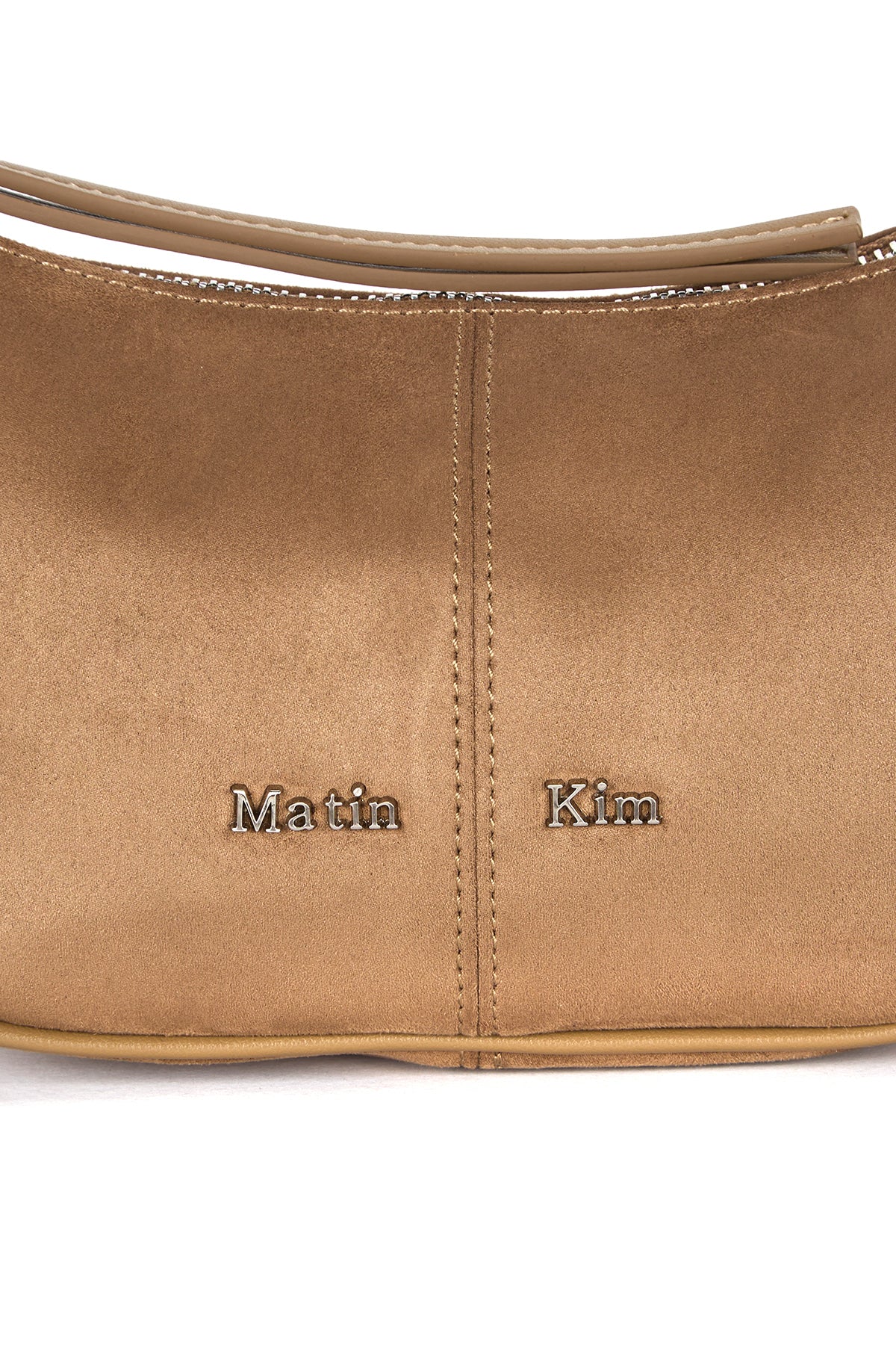 Matin Kim - Suede Mini Arc Hobo Bag (Beige) product image 3 | TRAB K-Fashion Australia