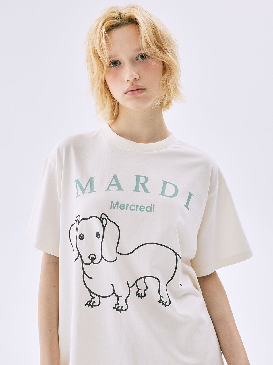 Mardi Mercredi - Tshirt Ddanji Ch.06 (Cream Mossgreen) product image 1 | TRAB K-Fashion Australia