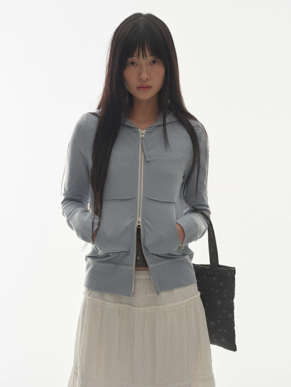 Coyseio - Stitch Hood Zip-Up (Sky Blue) product image 4 | TRAB K-Fashion Australia