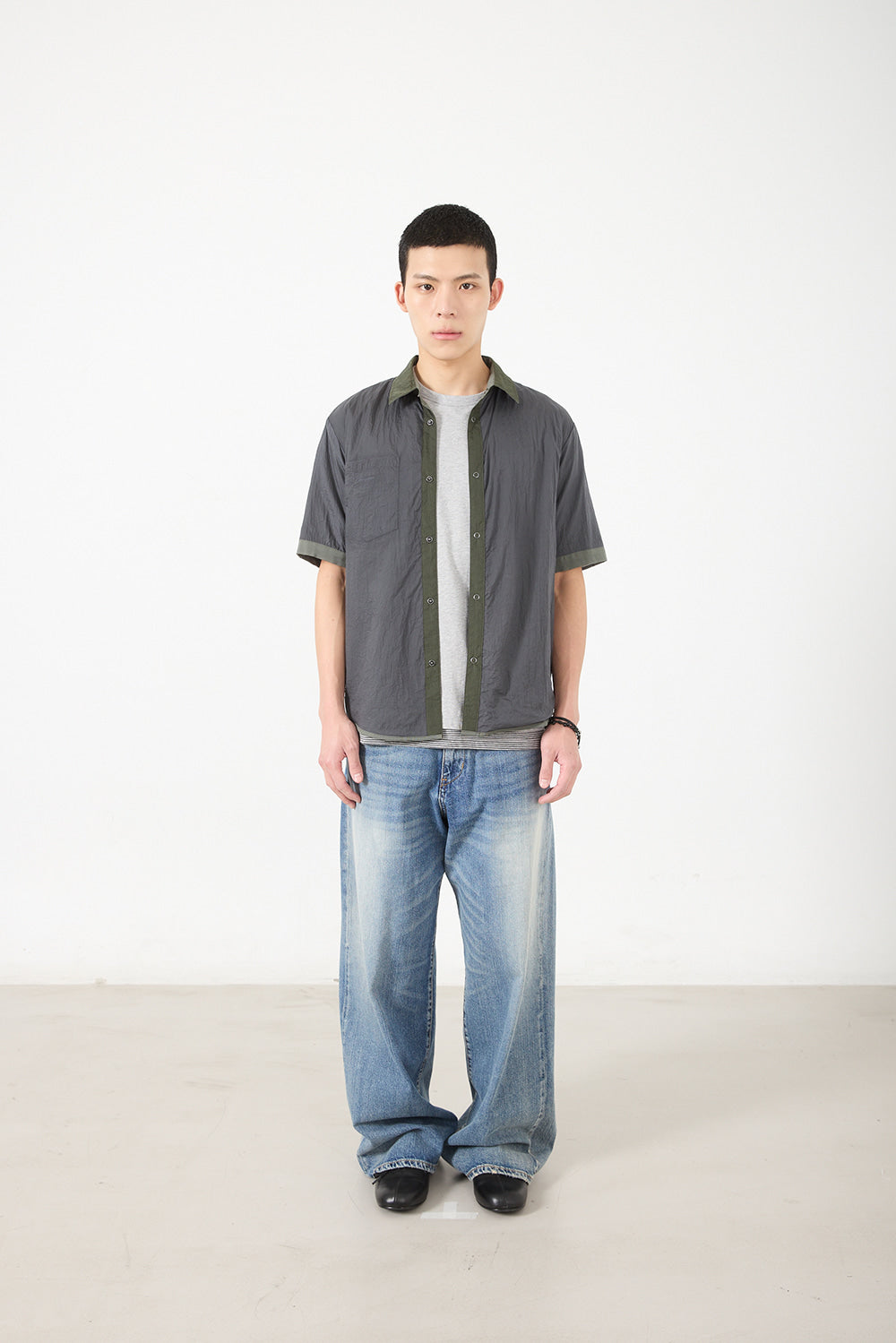 Hatchingroom - Reversible Two Face Shirt (Sage/Grey) product image 13 | TRAB K-Fashion Australia