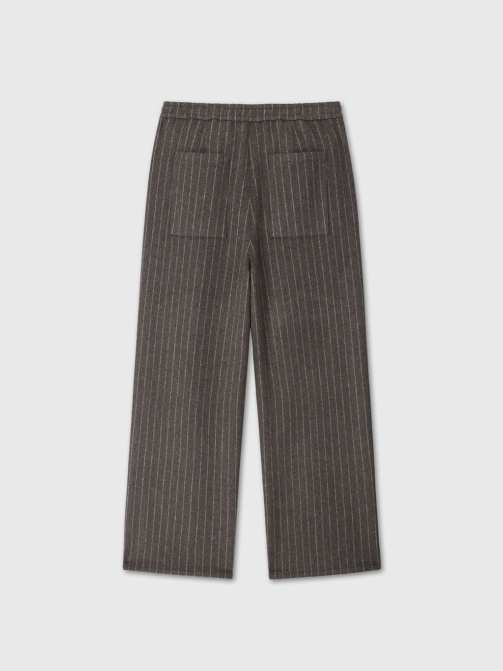 Tonywack - Wool Wide-Leg Banding Trousers (Brown Stripe) product image 8 | TRAB K-Fashion Australia
