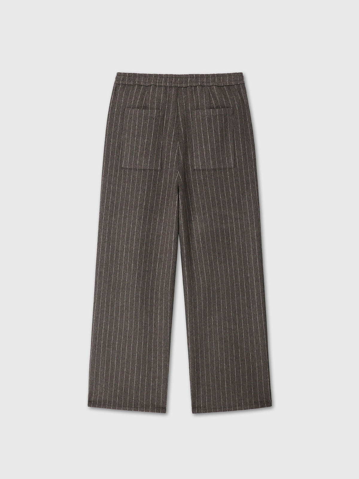 Tonywack - Wool Wide-Leg Banding Trousers (Brown Stripe) product image 8 | TRAB K-Fashion Australia